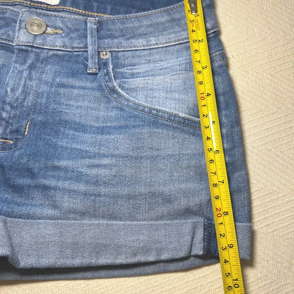 Hudson Hampton Cuffed Denim Shorts Medium Wash Flap Pocket Size 24